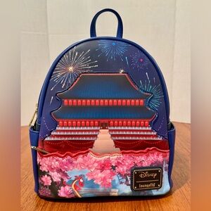 Loungefly Mulan Light Up Castle Mini Backpack